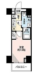 プレール・ドゥーク押上4 1Kの間取図画像