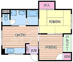 アドバンス 2DKの間取図画像