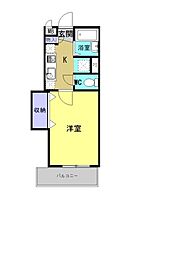 ＢＩＧＢＡＮ2 1階1Kの間取り