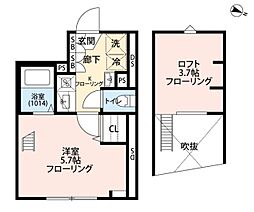 エクセラン高砂 3階1Kの間取り