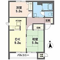 ボナールＢ 101 ｜ 秋田県秋田市手形字西谷地167-2（賃貸アパート2DK・1階・50.10㎡） その2