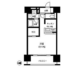 ParkCube東品川 ワンルームの間取図画像