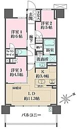 プレミスト王子神谷 3LDKの間取図画像