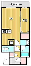 COMPOSITE糀谷 1DKの間取図画像