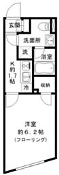 PIENZA 中野新橋 1階1Kの間取り