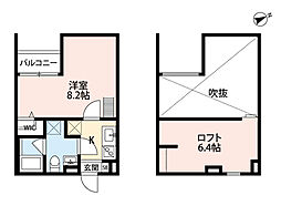 ミークジーエ汐町 1Kの間取図画像