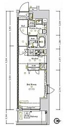 ＡＲＫＭＡＲＫ蔵前 2階ワンルームの間取り