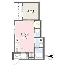 ドゥ・エグレット 1LDKの間取図画像