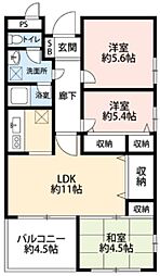 クリーン・ブルー 3LDKの間取図画像