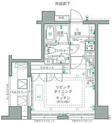 アクシア代々木 ワンルームの間取図画像