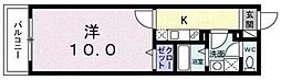 エトワール南浦和 1Kの間取図画像