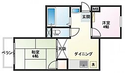 成増第二シャトレ 2DKの間取図画像