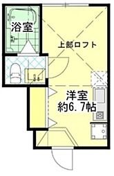 FERIO綾瀬イーストコート 1階ワンルームの間取り