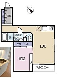 PRATIQUENISHISUGAMO 1LDKの間取図画像