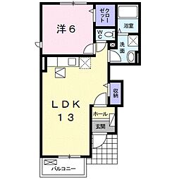 南海和歌山港線 和歌山港駅 4.1kmの賃貸アパート 1階1LDKの間取り