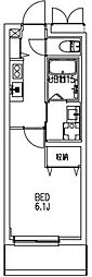 Doue635 1Kの間取図画像