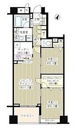 KDXレジデンス日本橋水天宮 7階2LDKの間取り