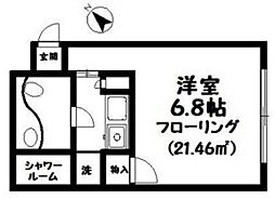 JR山手線 大崎駅 徒歩9分の賃貸マンション 4階1Kの間取り