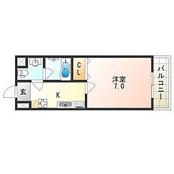 FDS KOHAMA WEST 10階1Kの間取り