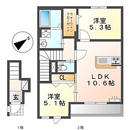 間取図画像 2LDK