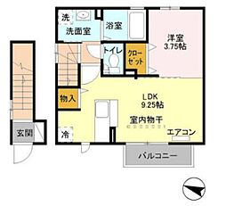 メゾン・ソレイユ 1LDKの間取図画像