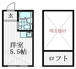 サンライト東中野 ワンルームの間取図画像