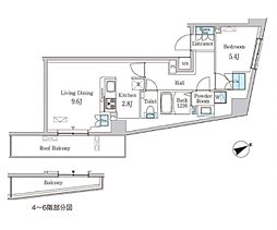 primalead南青山 1LDKの間取図画像