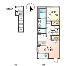 ココ・ジェルベラ 1LDKの間取図画像
