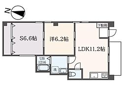 ダイヤモンド富士 1SLDKの間取図画像