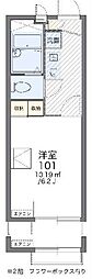 レオパレスグランデームケイ 1Kの間取図画像