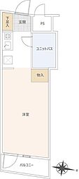 TOP三軒茶屋No.5 ワンルームの間取図画像