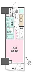 ルフォンプログレ四谷 11階1Kの間取り