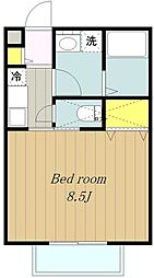 小田急小田原線 小田急相模原駅 徒歩3分の賃貸アパート 1階1Kの間取り