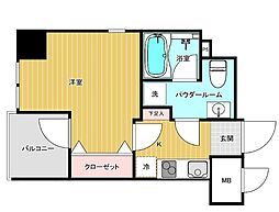 プレシエ伊勢佐木町 4階1Kの間取り