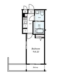 グランフォース高円寺 4階1Kの間取り