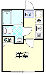 ColorzHiyoshi 1Kの間取図画像