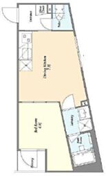 w/FLUFFY西早稲田 1DKの間取図画像