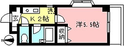 イン・フィールド 1Kの間取図画像