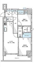 藤和シティコープ入谷 6階2LDKの間取り