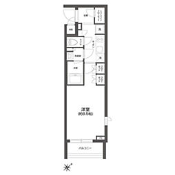 GRANPASEO四谷若葉 1Kの間取図画像