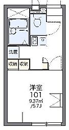 レオパレスソシエ 1Kの間取図画像