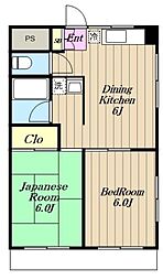 山本ビル 2DKの間取図画像