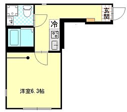 京成本線 堀切菖蒲園駅 徒歩4分の賃貸アパート 3階1Kの間取り