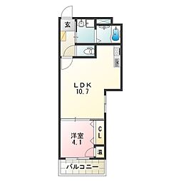 FmaisonFINO 3階1LDKの間取り