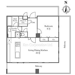 原宿プラザ 5階1LDKの間取り