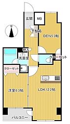 ルピナス国立ステーションスクエア 1SLDKの間取図画像