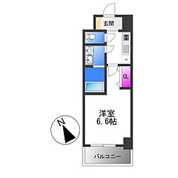 S-RESIDENCE堺浜寺broad 7階1Kの間取り