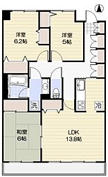 ルーエハイム府中 3LDKの間取図画像