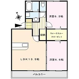間取図画像 2LDK