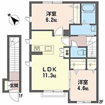 シャーメゾン　オーシャン 201 ｜ 青森県青森市原別６丁目8-10（賃貸アパート2LDK・2階・56.00㎡） その2